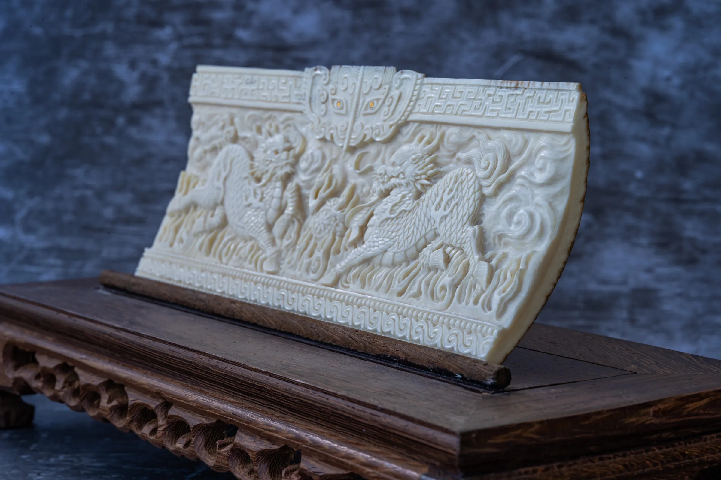 Mammoth Ivory Carving - Very Hard to Translate - Mammoth Fossils Online ...